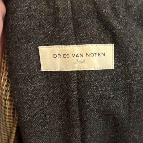 Dries Van Noten Plaid Button Closure Belt Pockets Jacket Luxury - Picture 8 of 15